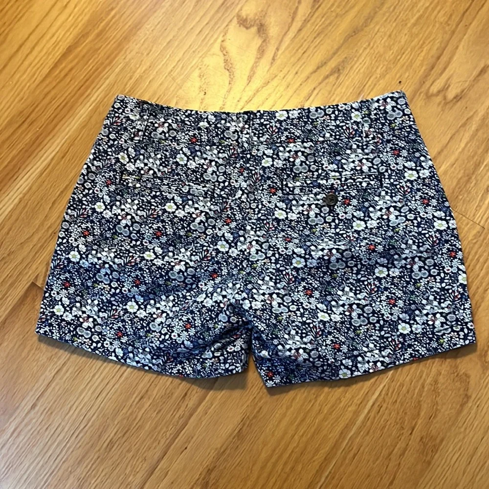 J.Crew liberty art fabric shorts size 2 blue floral Meadow print